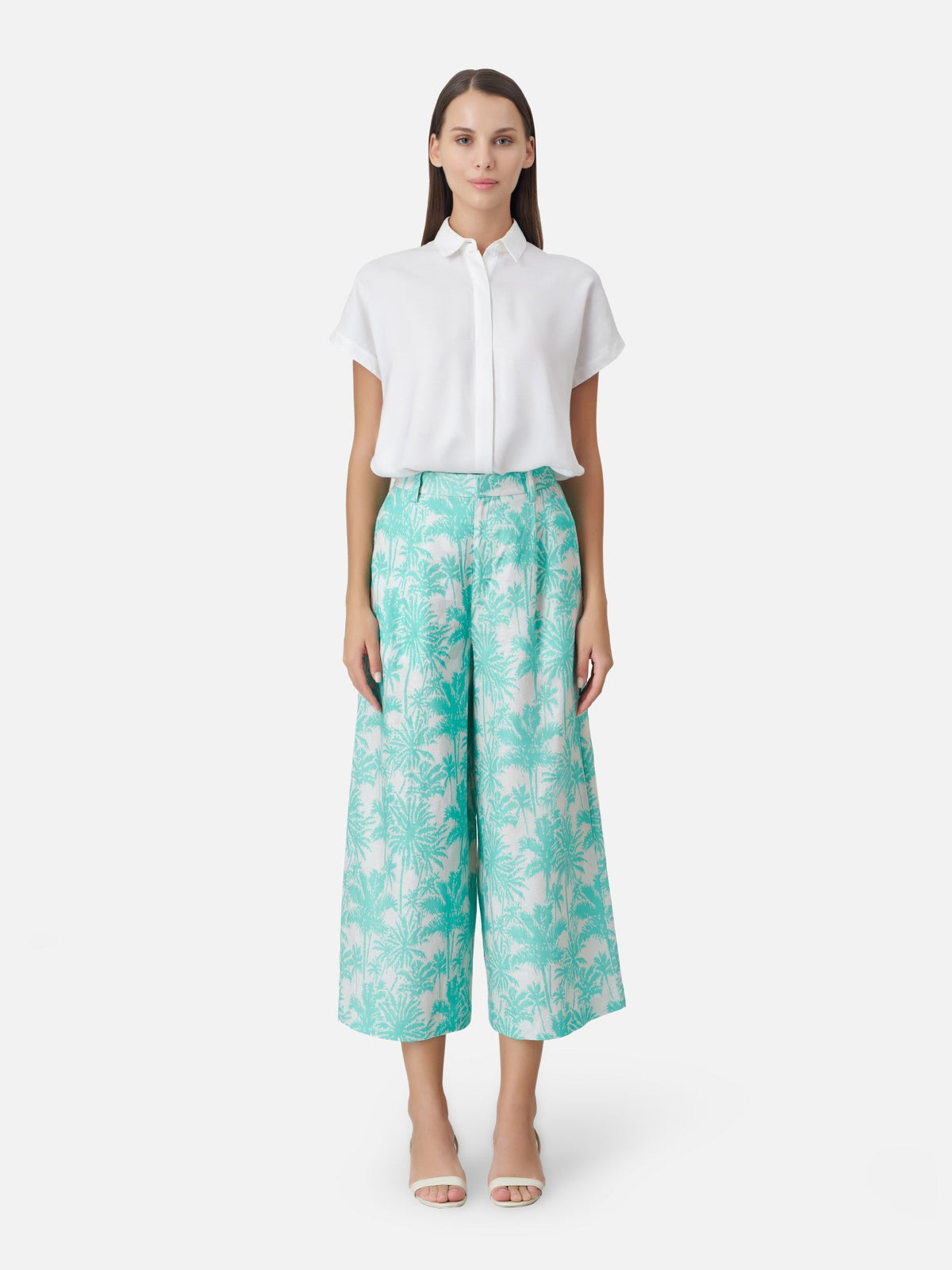 Betel Palm Linen Culottes