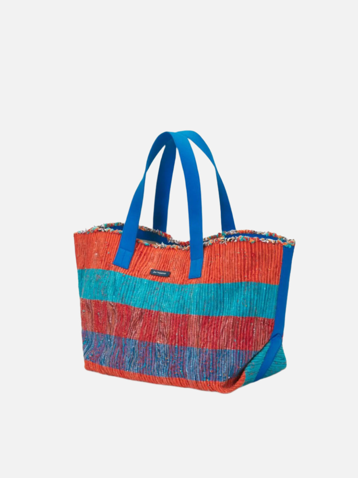 Ikat Stripe Handwoven Beach Bag with Pockets | Jim Thompson