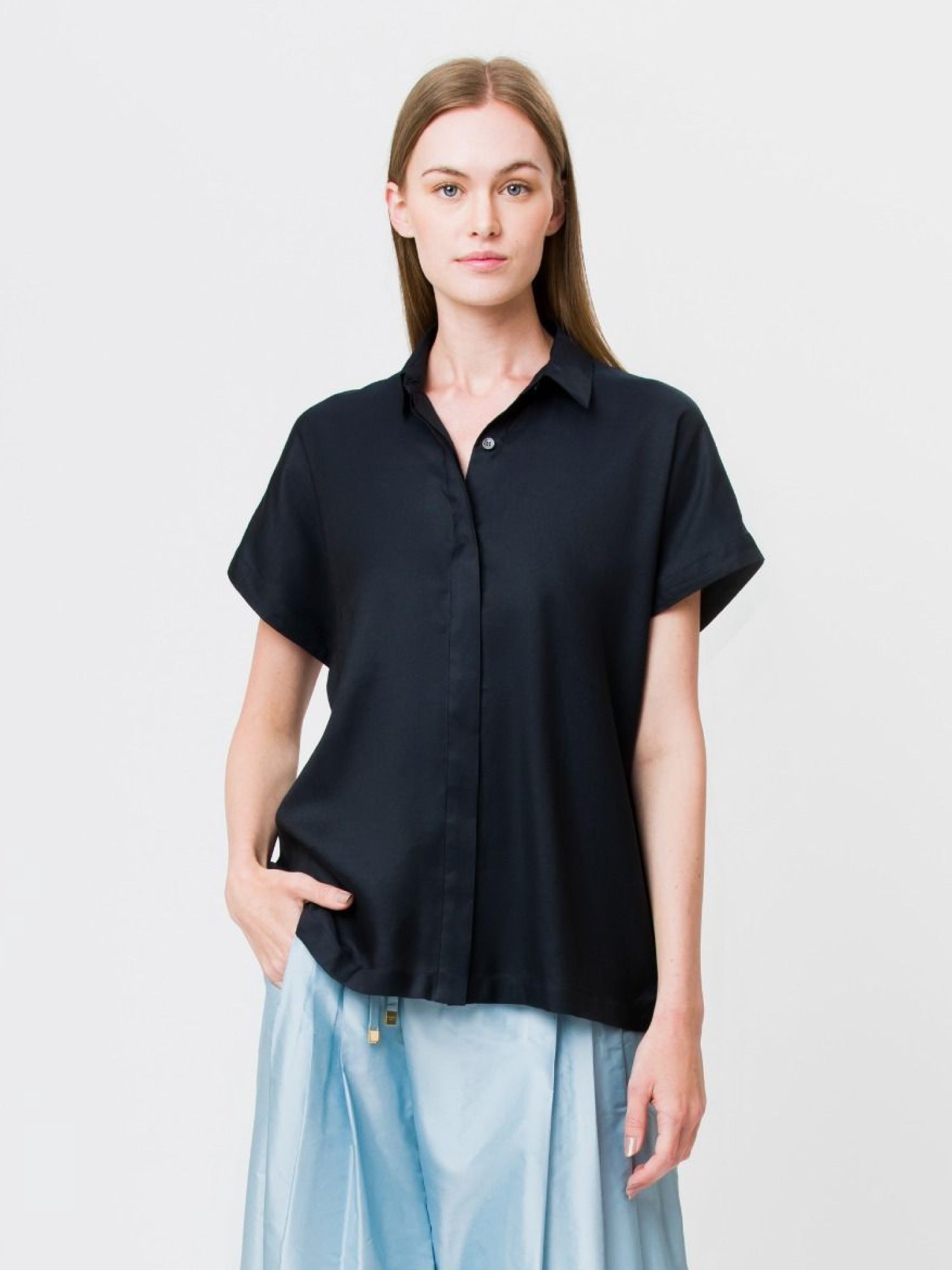 新品 SILK BROAD BUTTON DOWN SHIRT 3 AURALEE) SILK BROAD BUTTON DOWN SHIRT (A25SS01SB) | AURALEE