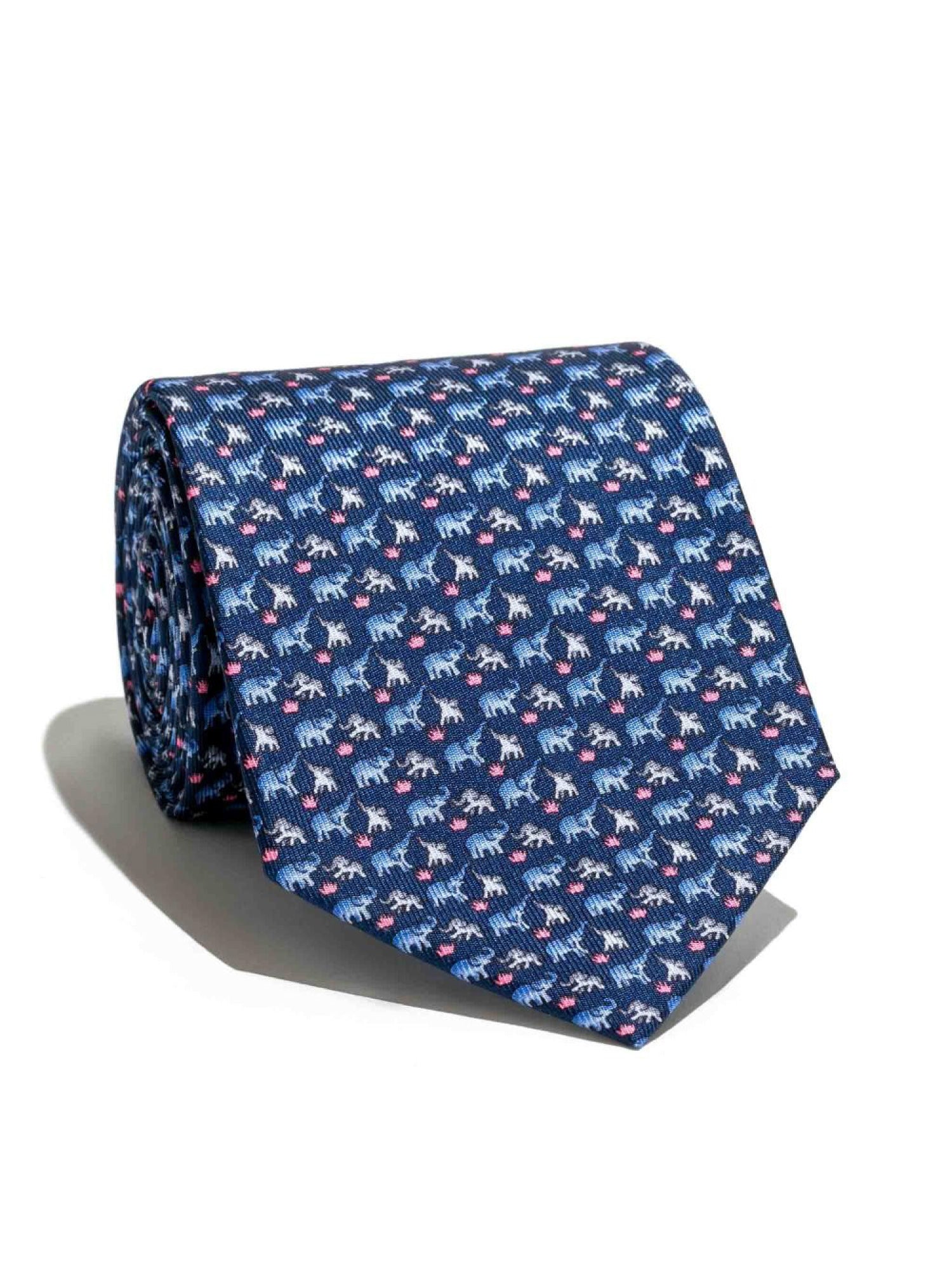 PlayfulElephantSilkTwillTie-