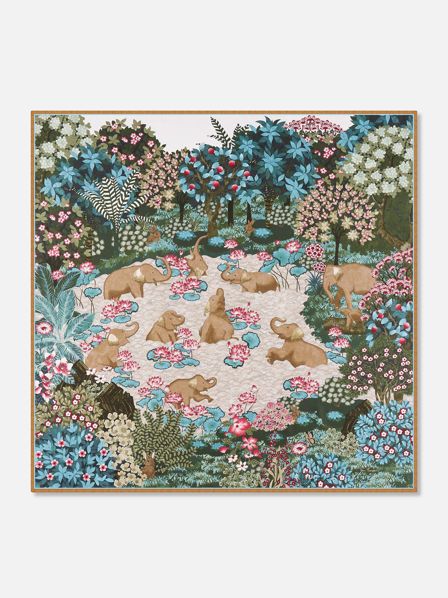 Elephant Bath Silk Scarf - 47