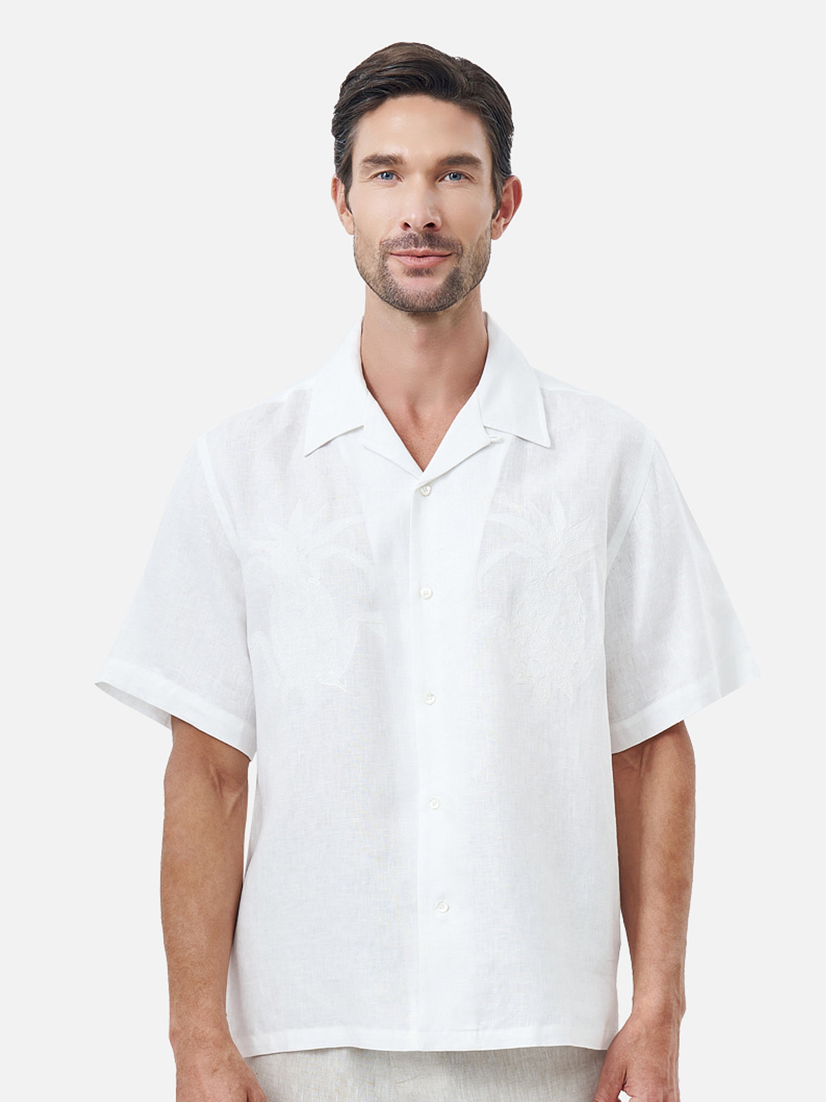 pineapple dress shirt Joey Printed Pineapple Shirt White Combo (Size S)