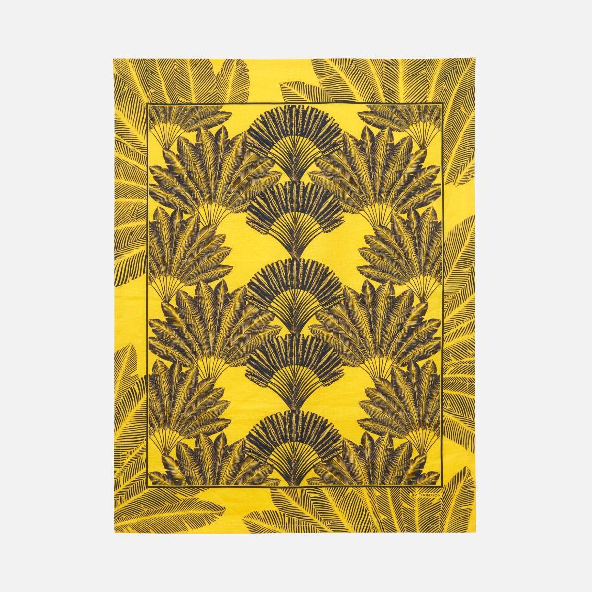 Ravenala Linen Tea Towel - Yellow