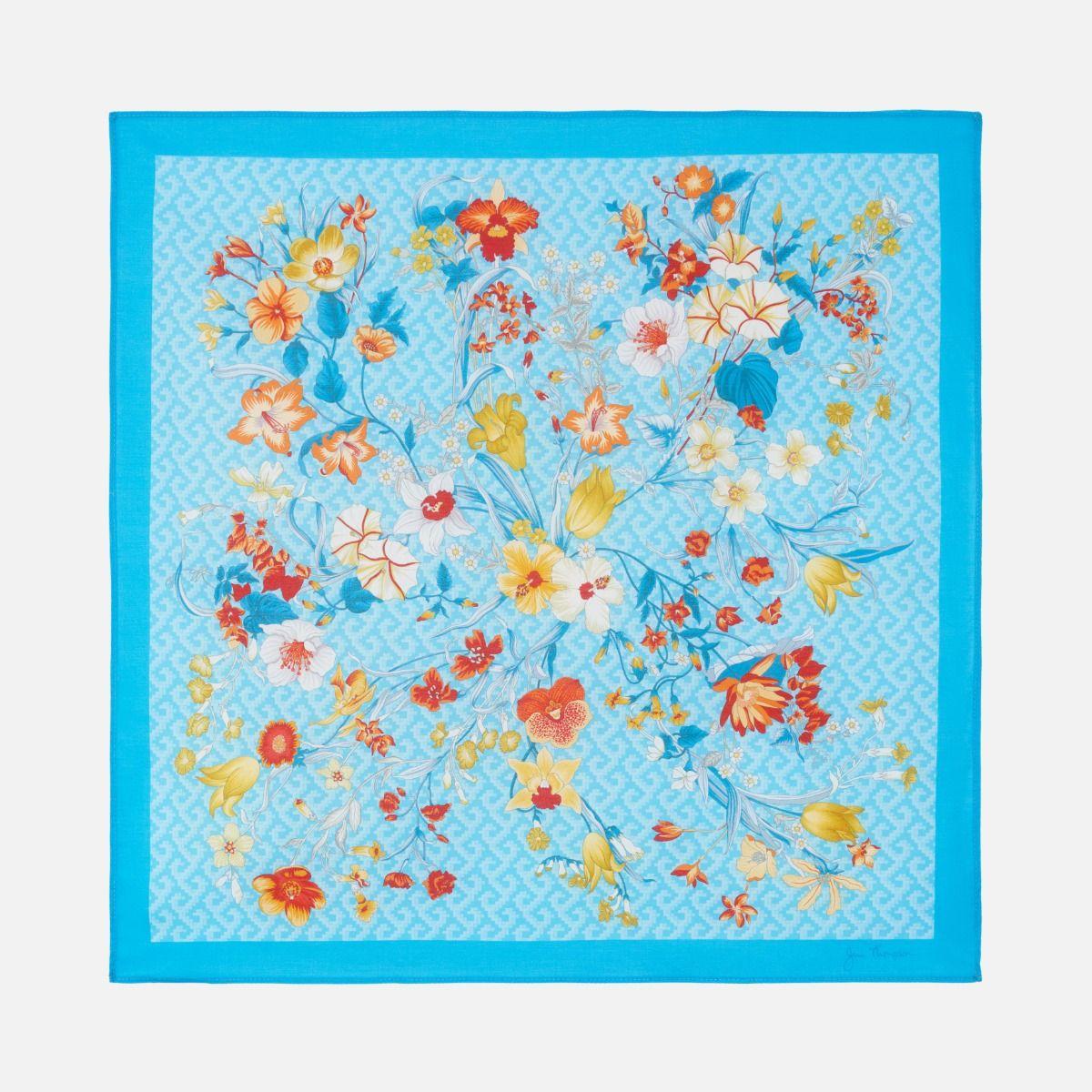 Florals Handkerchief - Blue