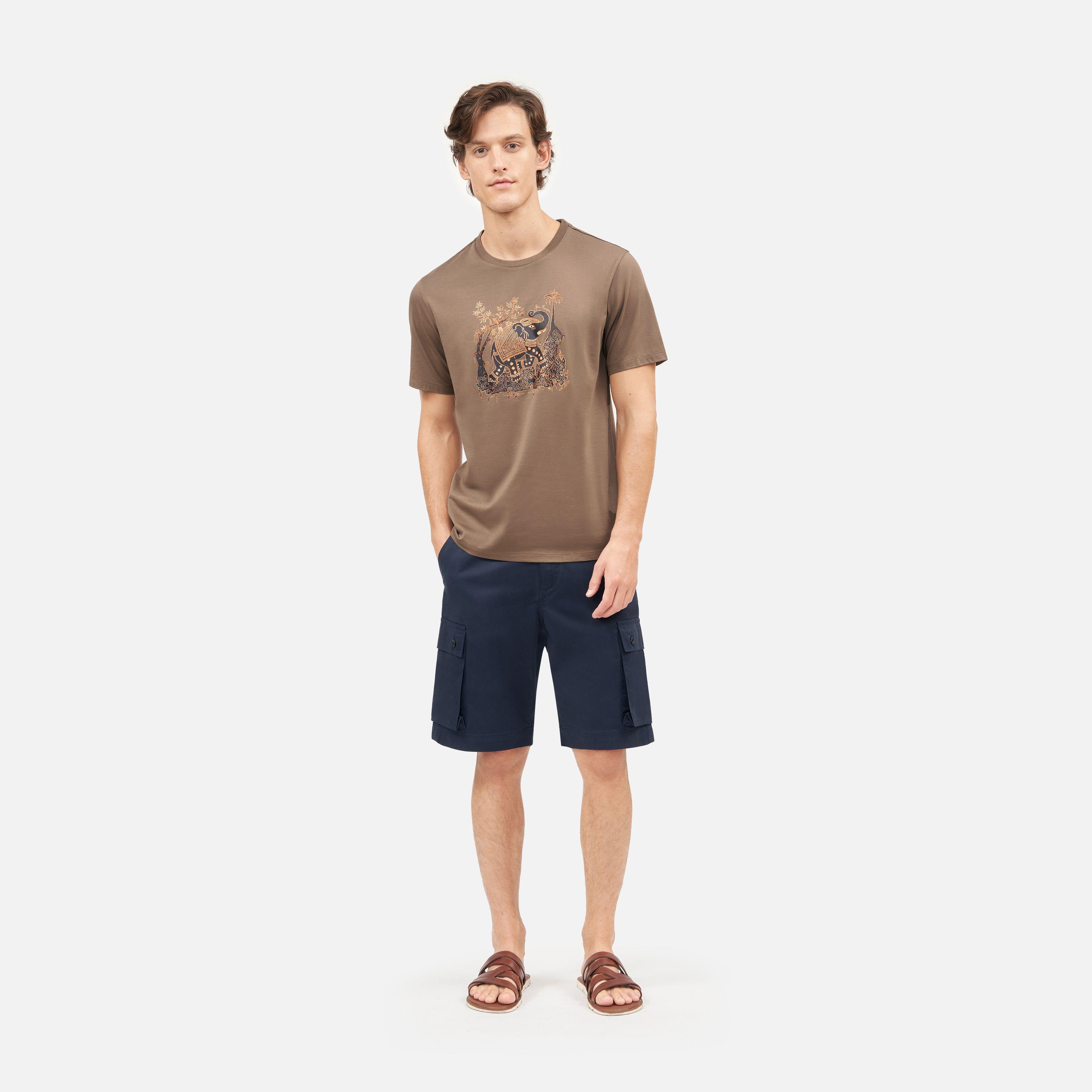 War Elephant Pima Cotton T-Shirt - Brown