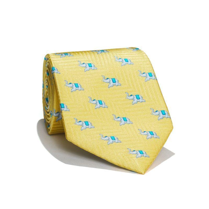 Kachen Silk Twill Tie - Yellow