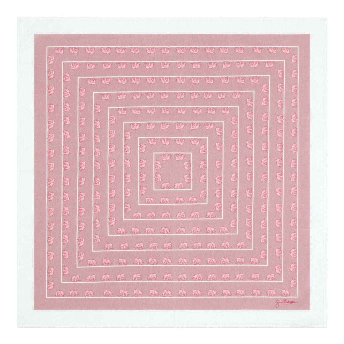 Elephant Parade Cotton Napkin - White/Pink