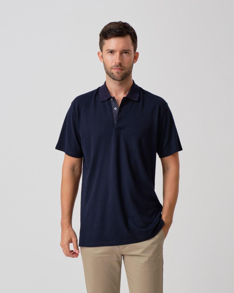 Solid Cotton Polo Shirt
