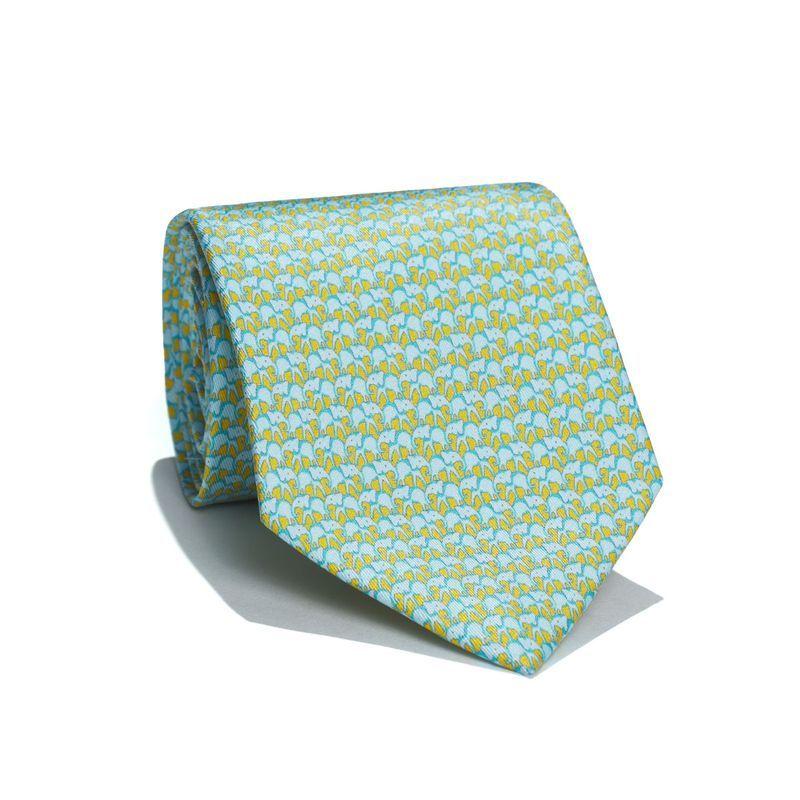 Chang Silk Twill Tie - Yellow / Green
