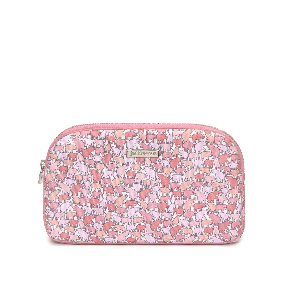 Elephant Classic Silk Cosmetic Case - Pink