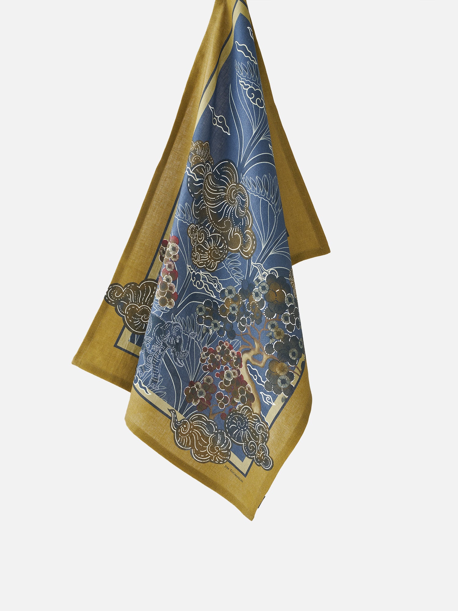 Elephant Shadow Linen Tea Towel | Jim Thompson