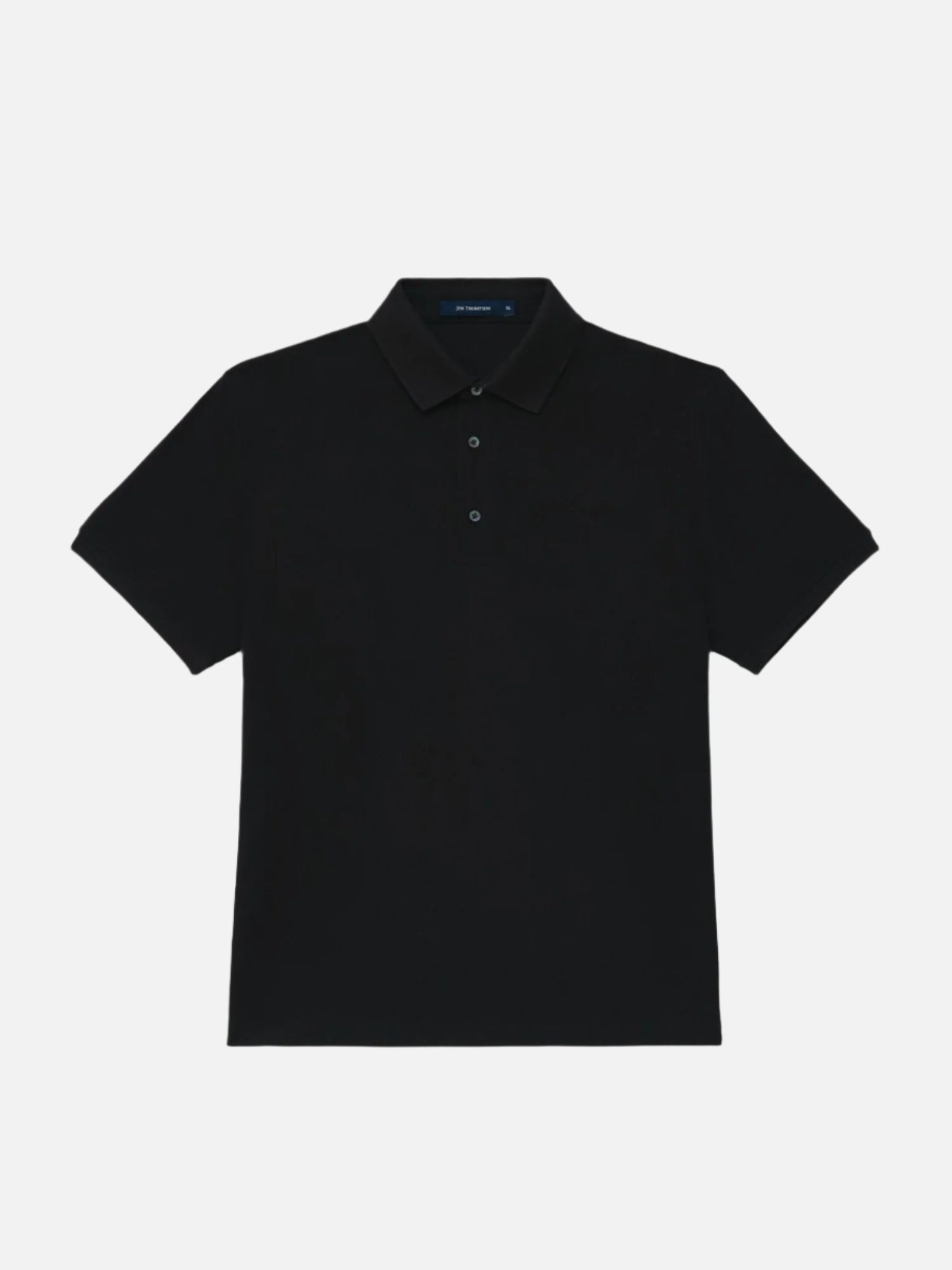 ■ ■ South Blue Black Logo Open Collar Polo Shor Custom Fitted Pearl Knit Open Collar Polo Deep Blue | Son of