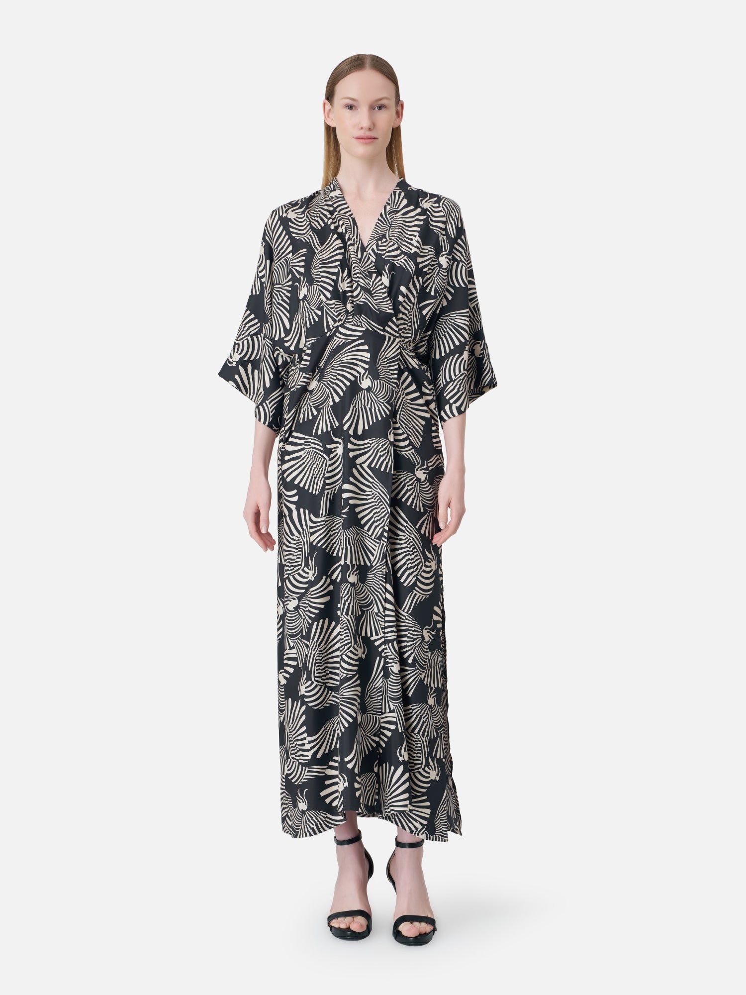 silk kimono maxi dress Teal Satin Kimono Sleeve Maxi Dress - All Dresses