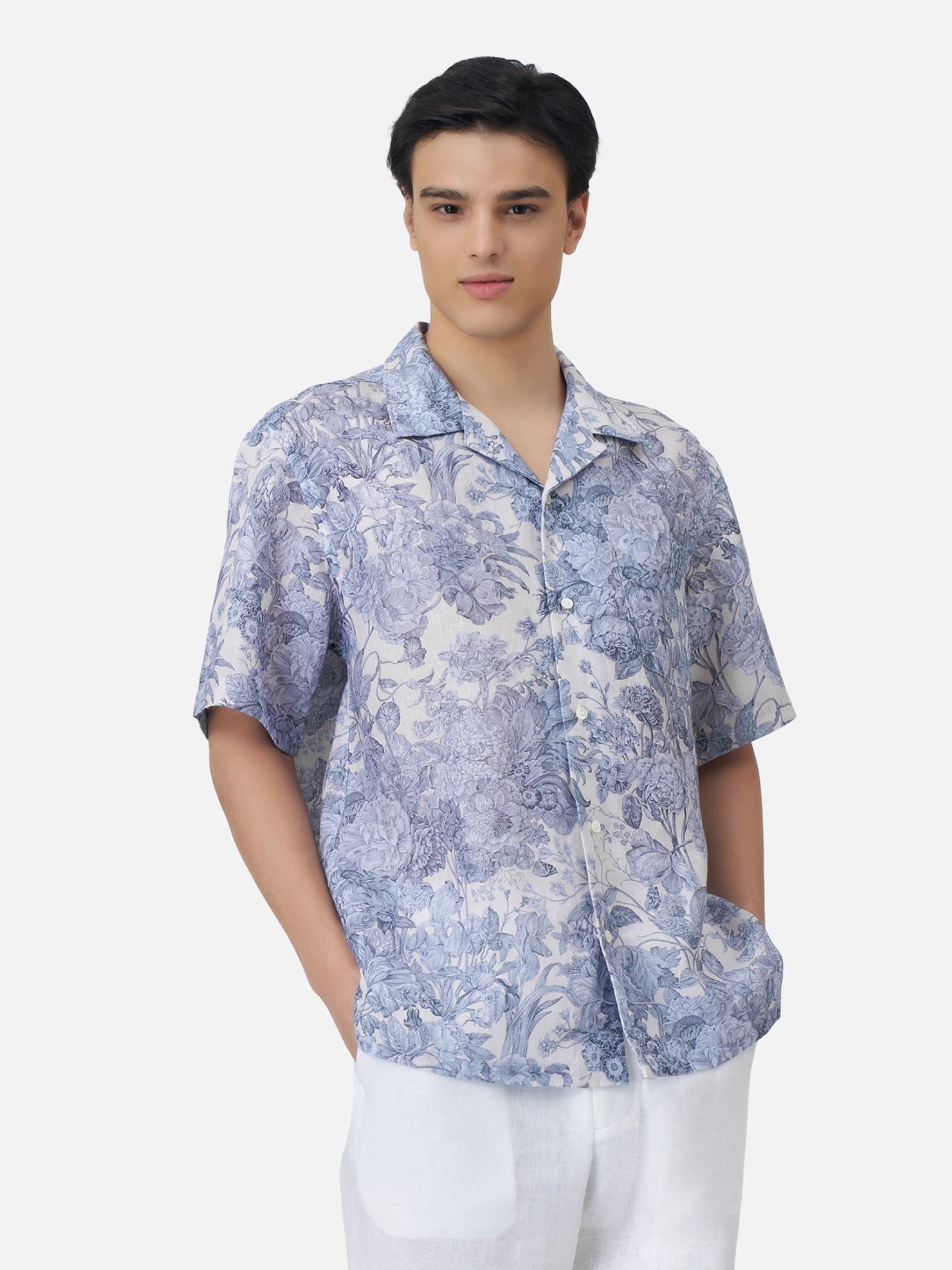 Blooming Print Linen Hawaiian Shirt | Jim Thompson Blooming Print Linen Hawaiian Shirt | Jim Thompson
