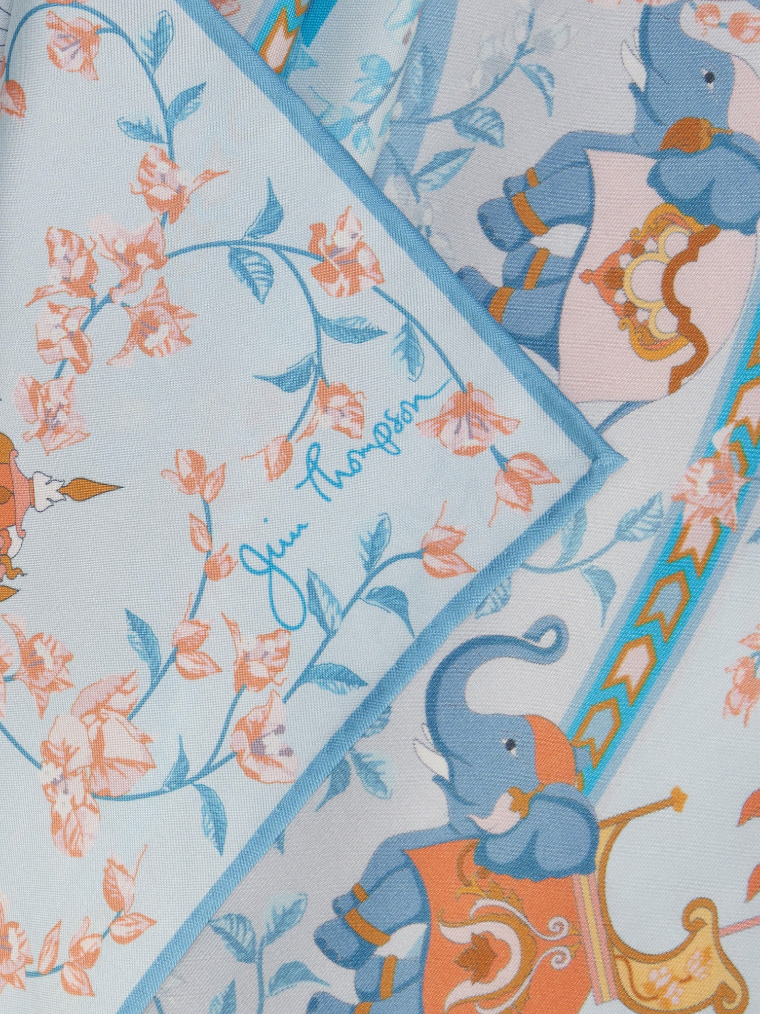 PASHMA &amp;JIM TOMPSON シルク　フラワー プリント　ストール Jim Thompson - PASHMA &JIM TOMPSON シルク フラワー プリント