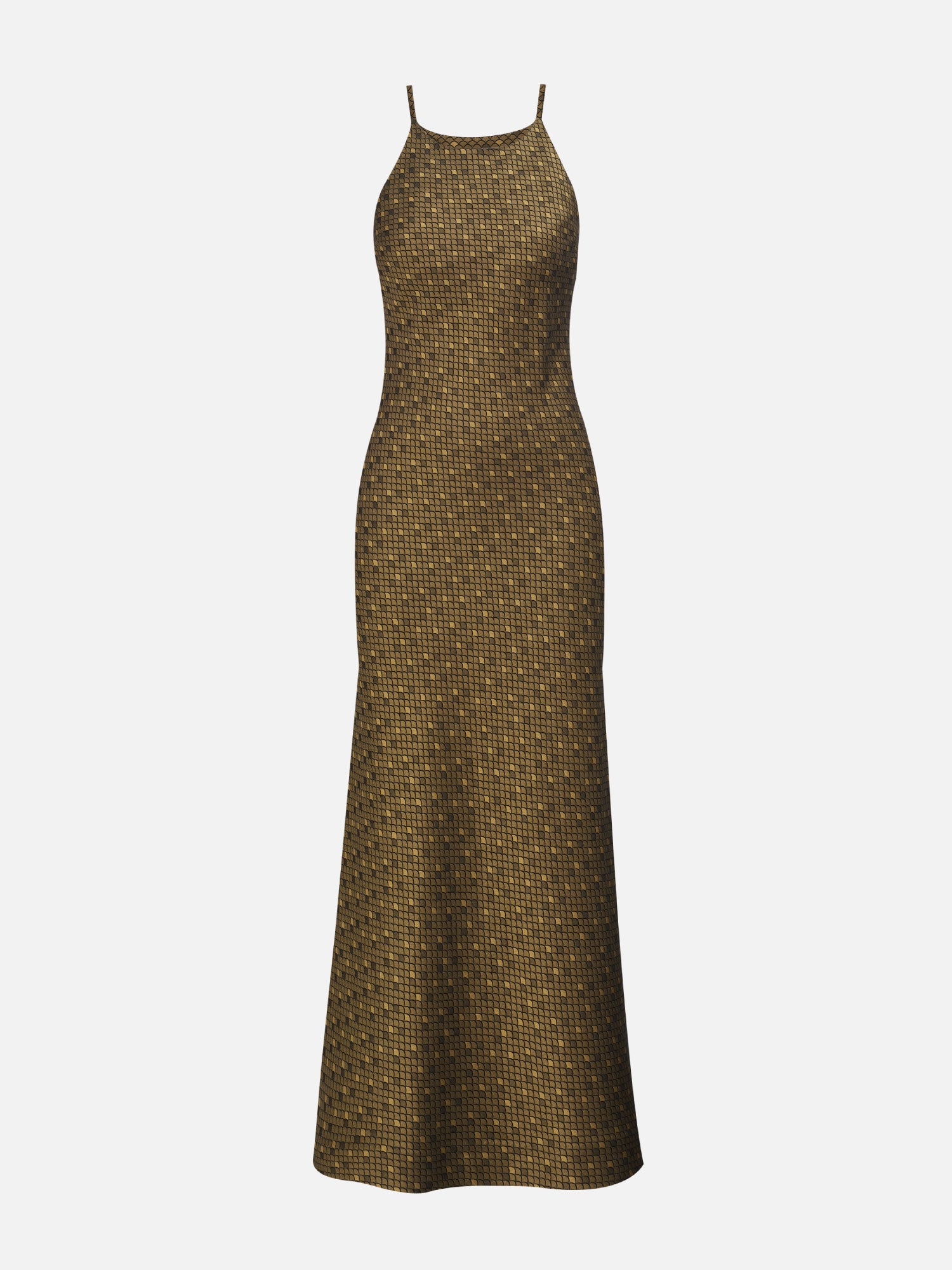 Golden Mountain Spaghetti Halter Maxi Dress | Jim Thompson Golden Mountain Spaghetti Halter Maxi Dress | Jim Thompson