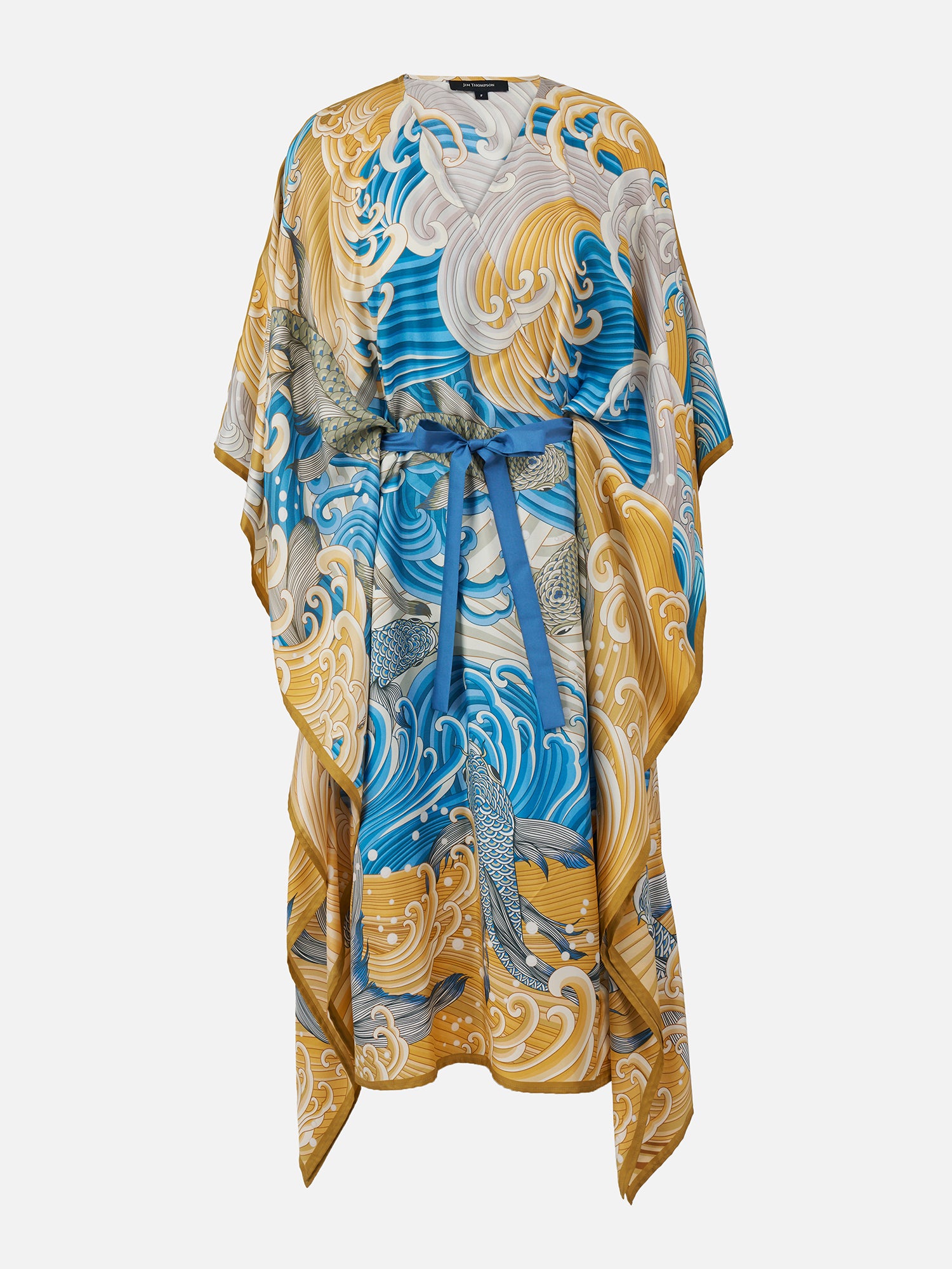 Koi Fish Silk Wrap Kaftan | Jim Thompson Koi Fish Silk Wrap Kaftan | Jim Thompson