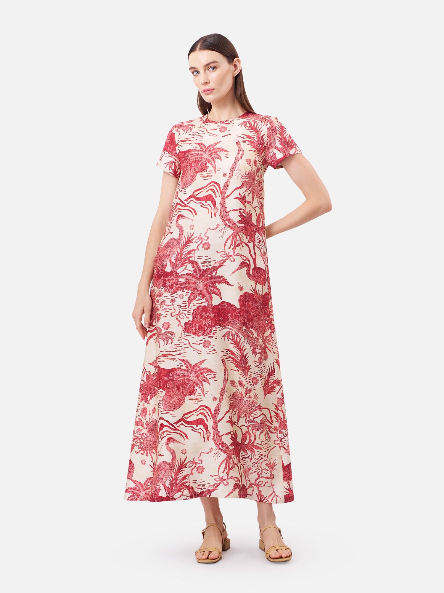 jim thompson silk dress Silk Maxi Dress in Green