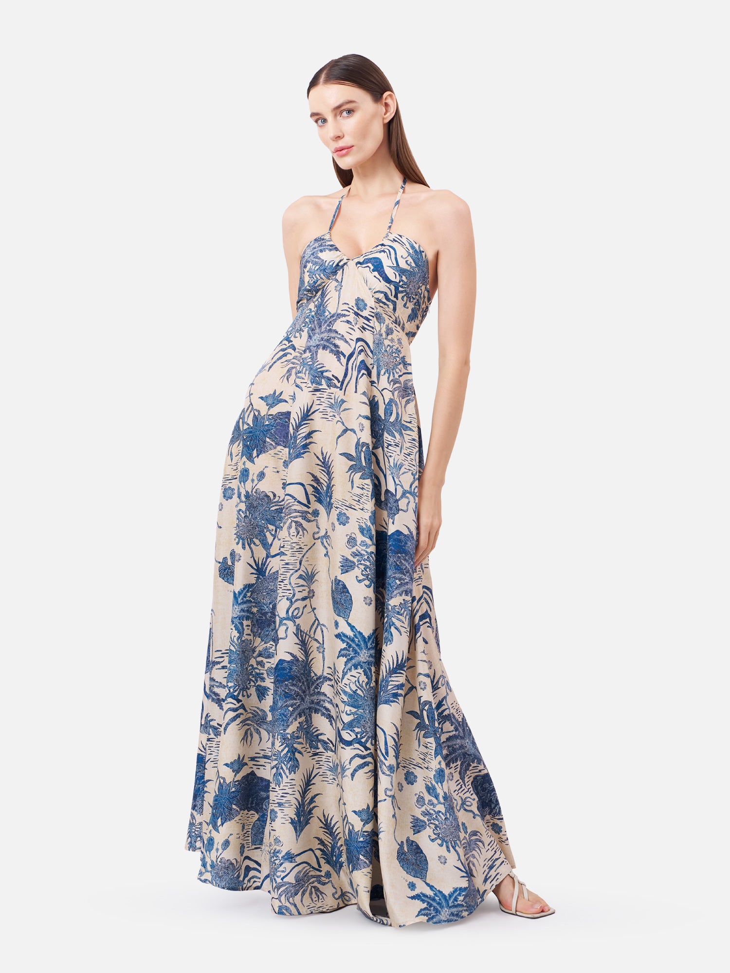 Sakuna Tied Strapless Maxi Dress