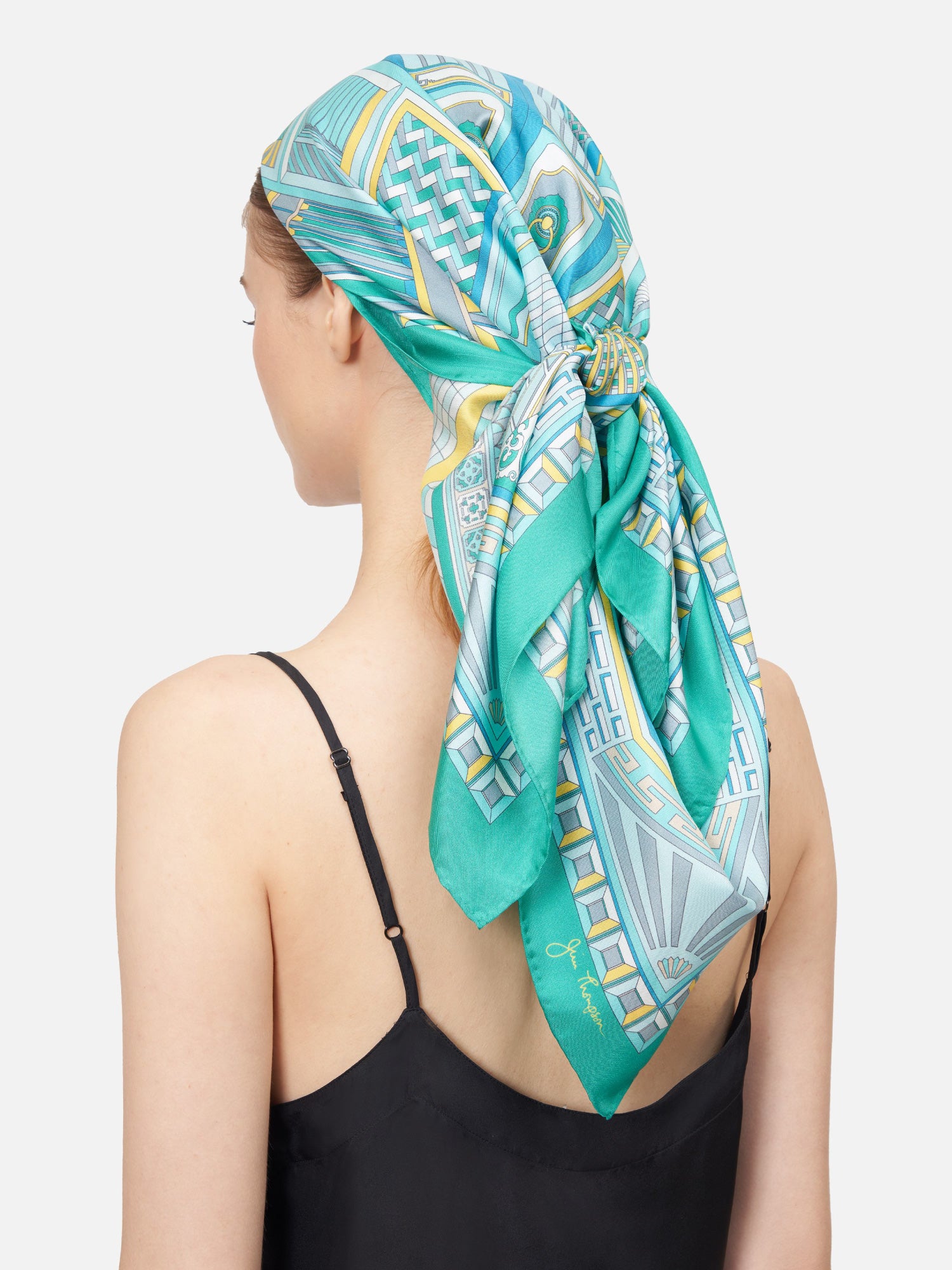 Jim Thompson House Print Silk Twill Scarf | Jim Thompson