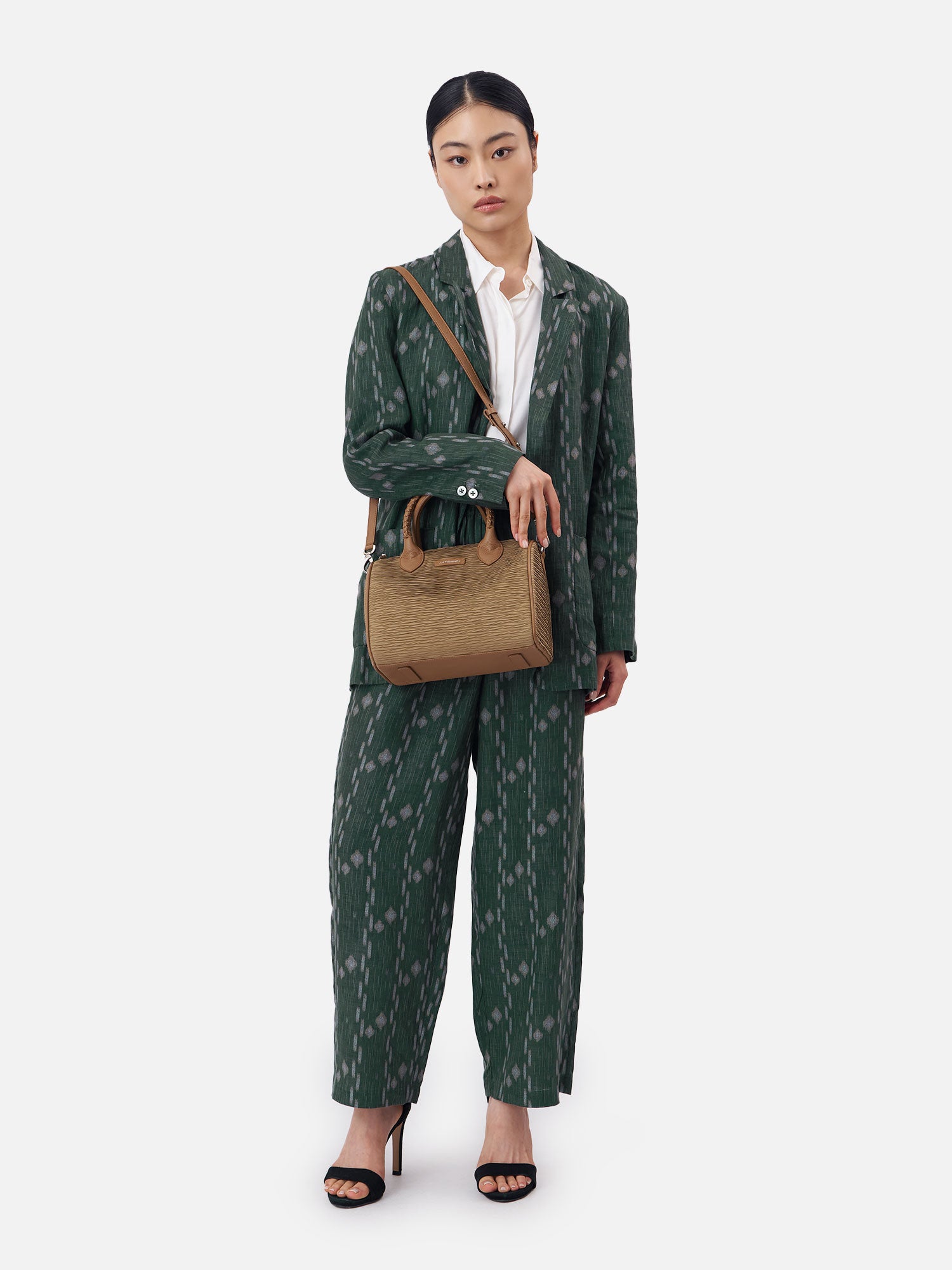 Silk Pleated Small Bangkok Satchel