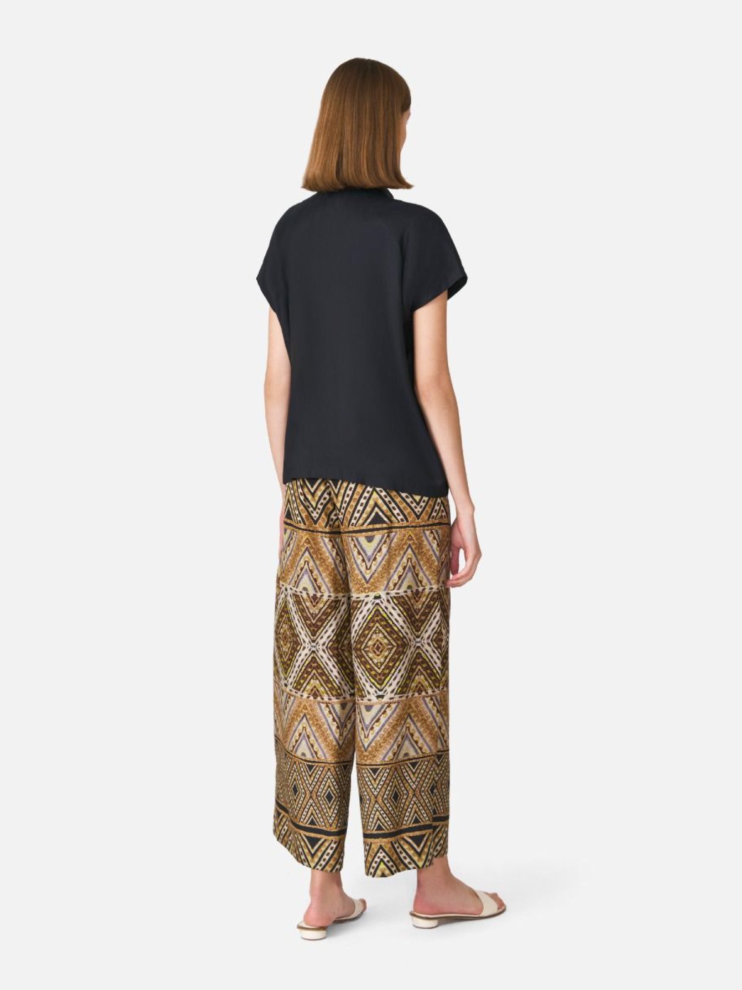Silk Side Slit Boxy Shirt