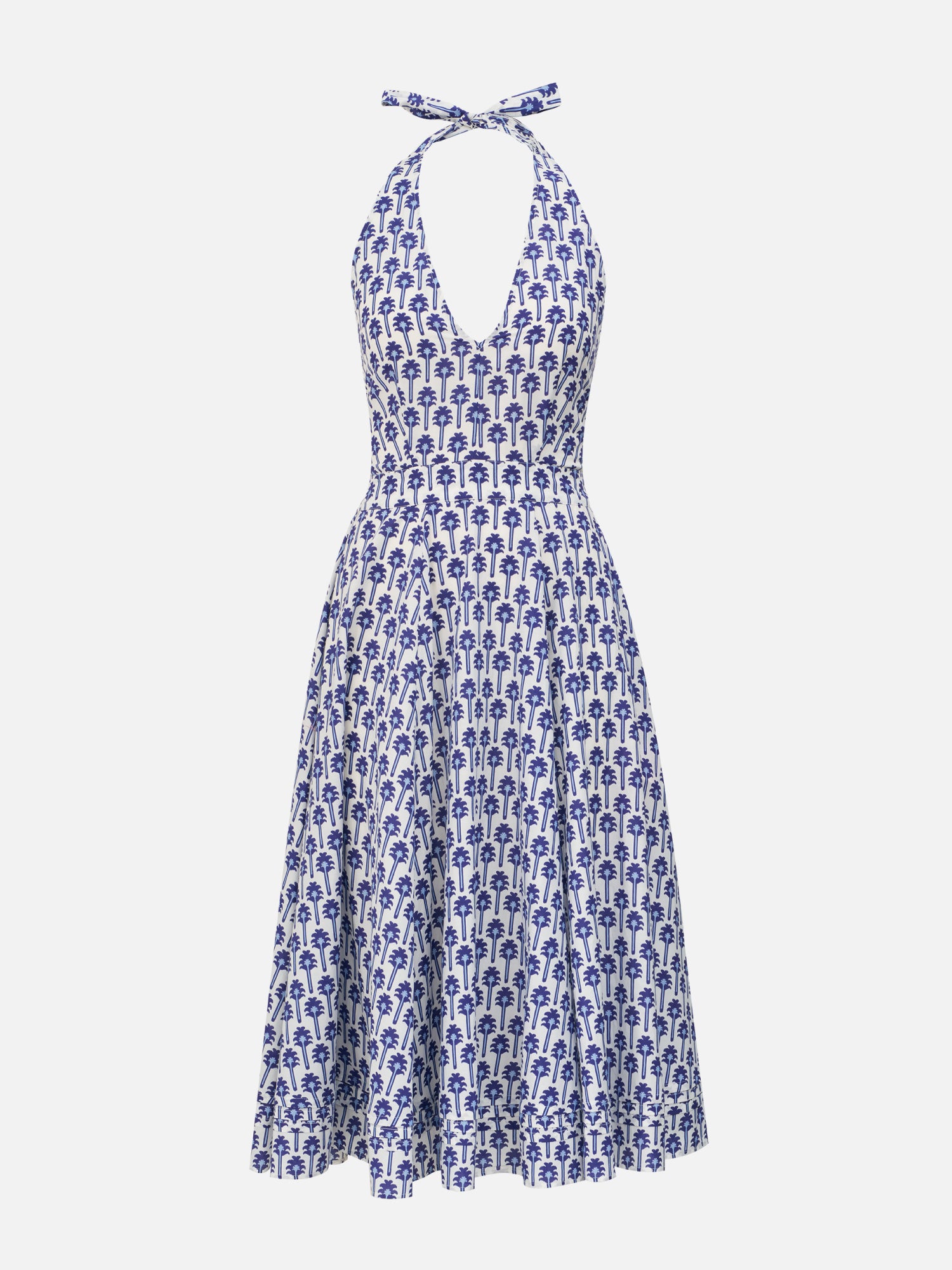 Smocked V-Neck Halter Dress | Jim Thompson Smocked V-Neck Halter Dress | Jim Thompson