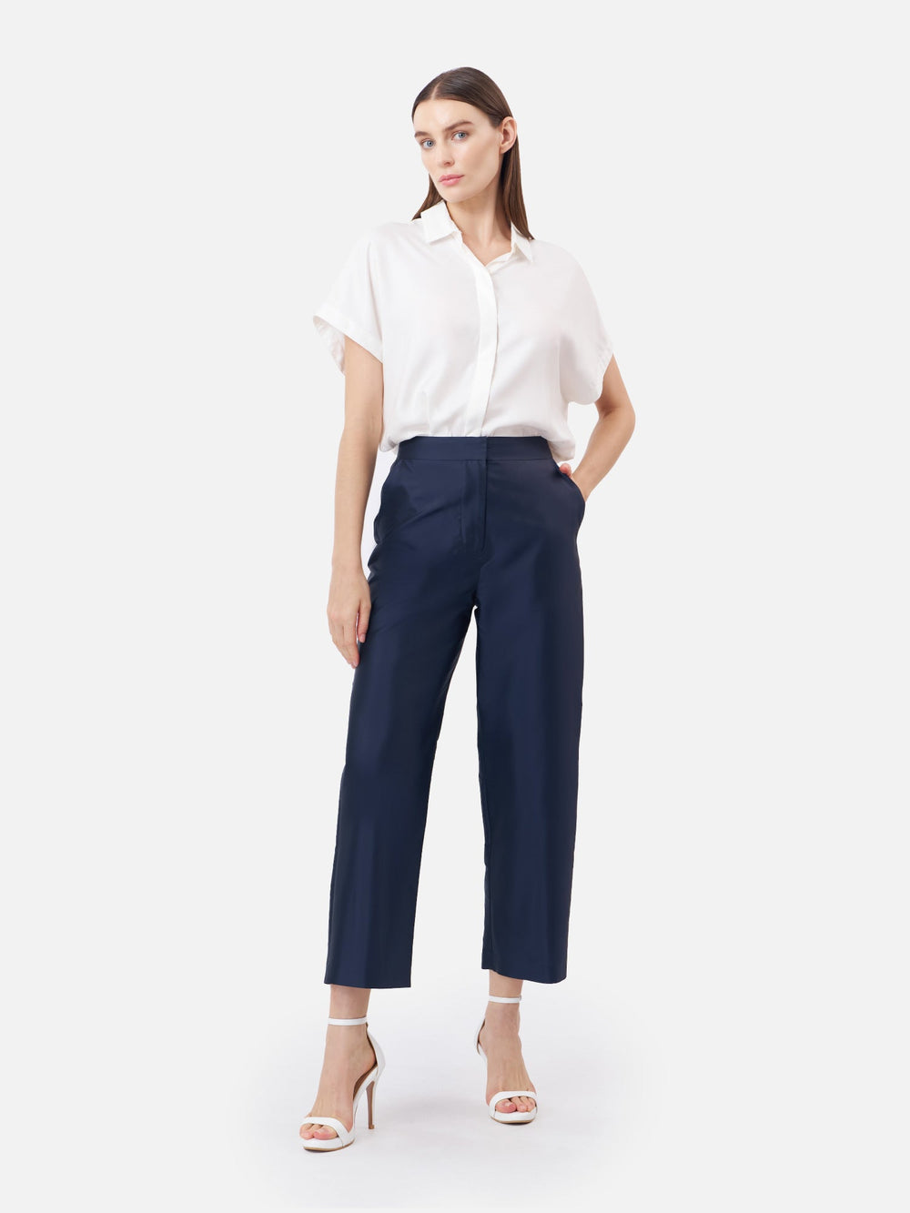 silk cigarette pants Solid Silk Cigarette Pants silk cigarette pants Solid Silk Cigarette Pants