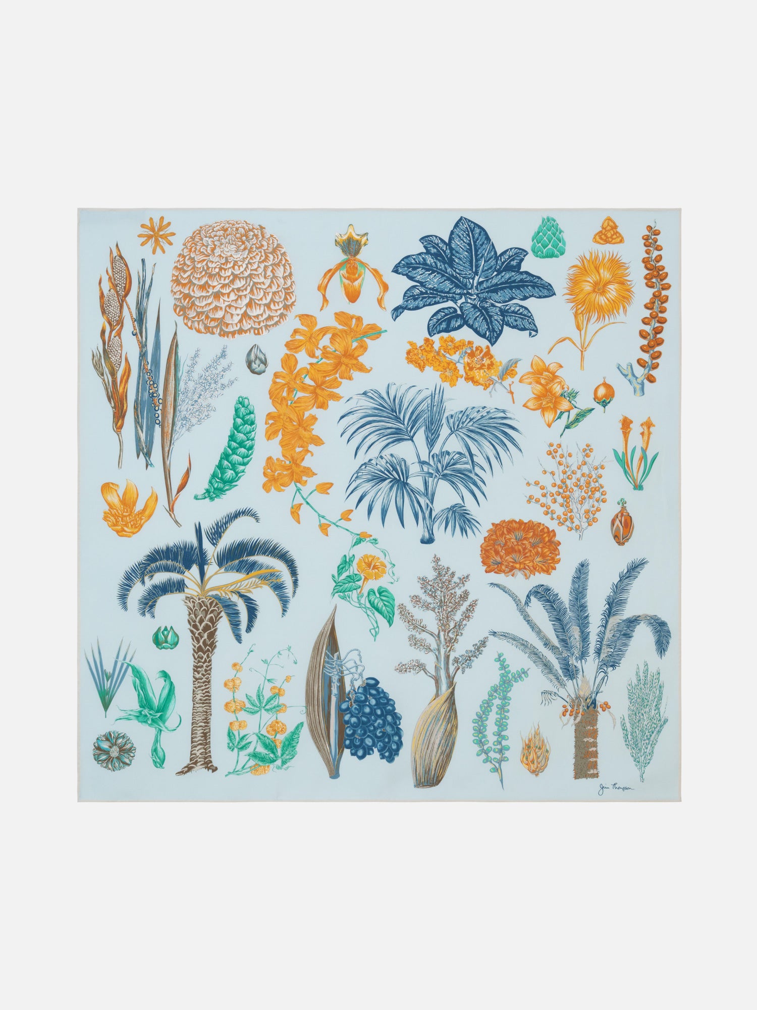 Botanical Bloom Silk Twill Scarf | Jim Thompson