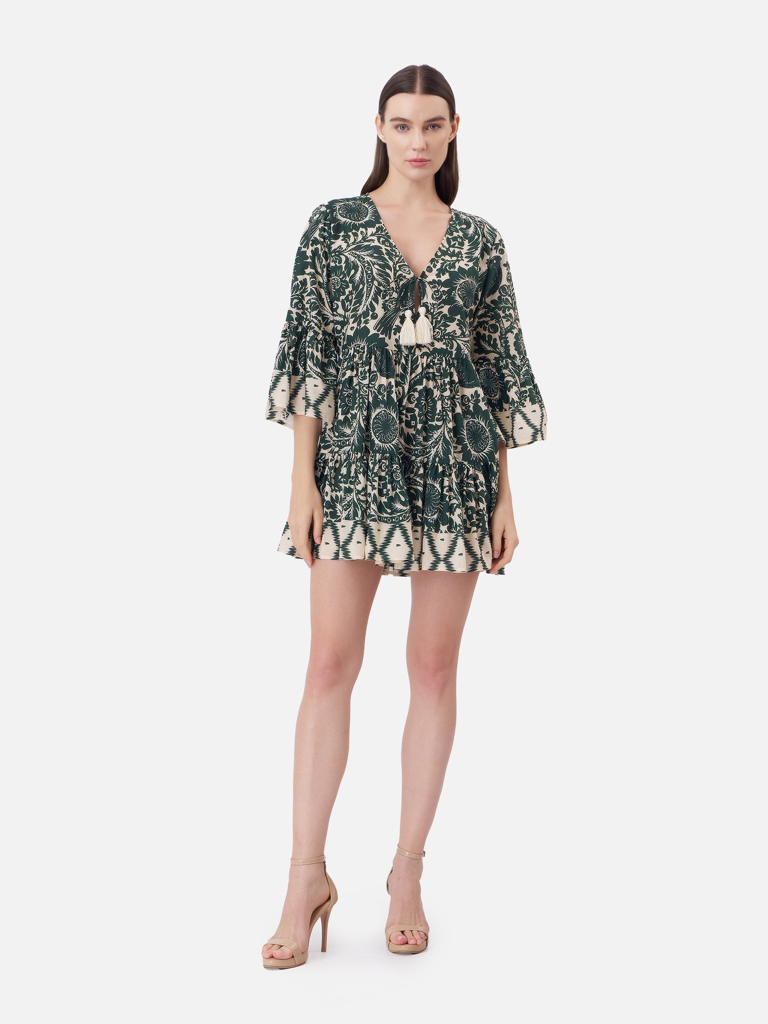 Trogon Birds Hippie Midi Dress in Green | Jim Thompson Trogon Birds Hippie Midi Dress in Green | Jim Thompson