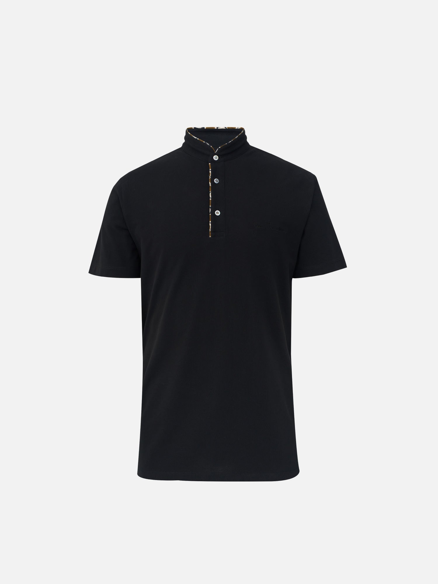 Kaika Mandarin Collar Polo | Jim Thompson