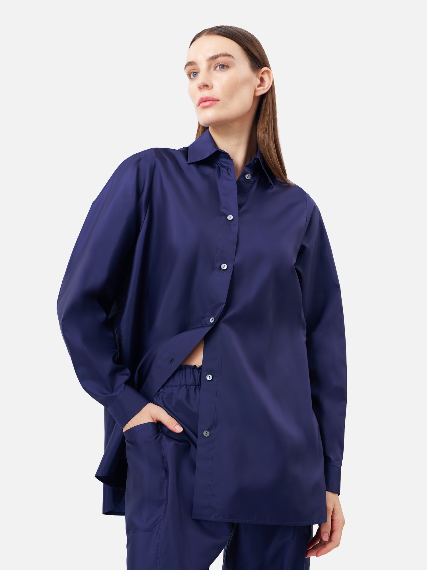 JIM THOMPSON クラシックシャツ S ネイビー Oversized Button Down Shirt | Jim Thompson